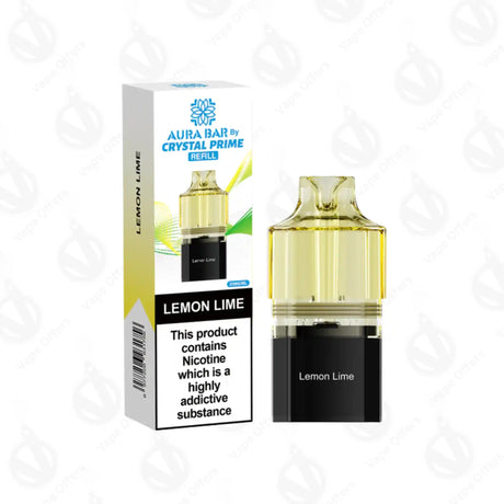 Crystal Prime Aura Bar 10k Lemon Lime Prefilled Vape Pod