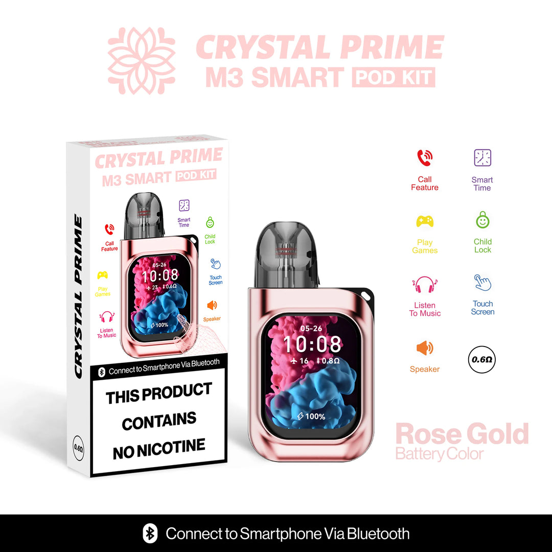 Crystal Prime M3 Smart Pod Kit Rose Gold