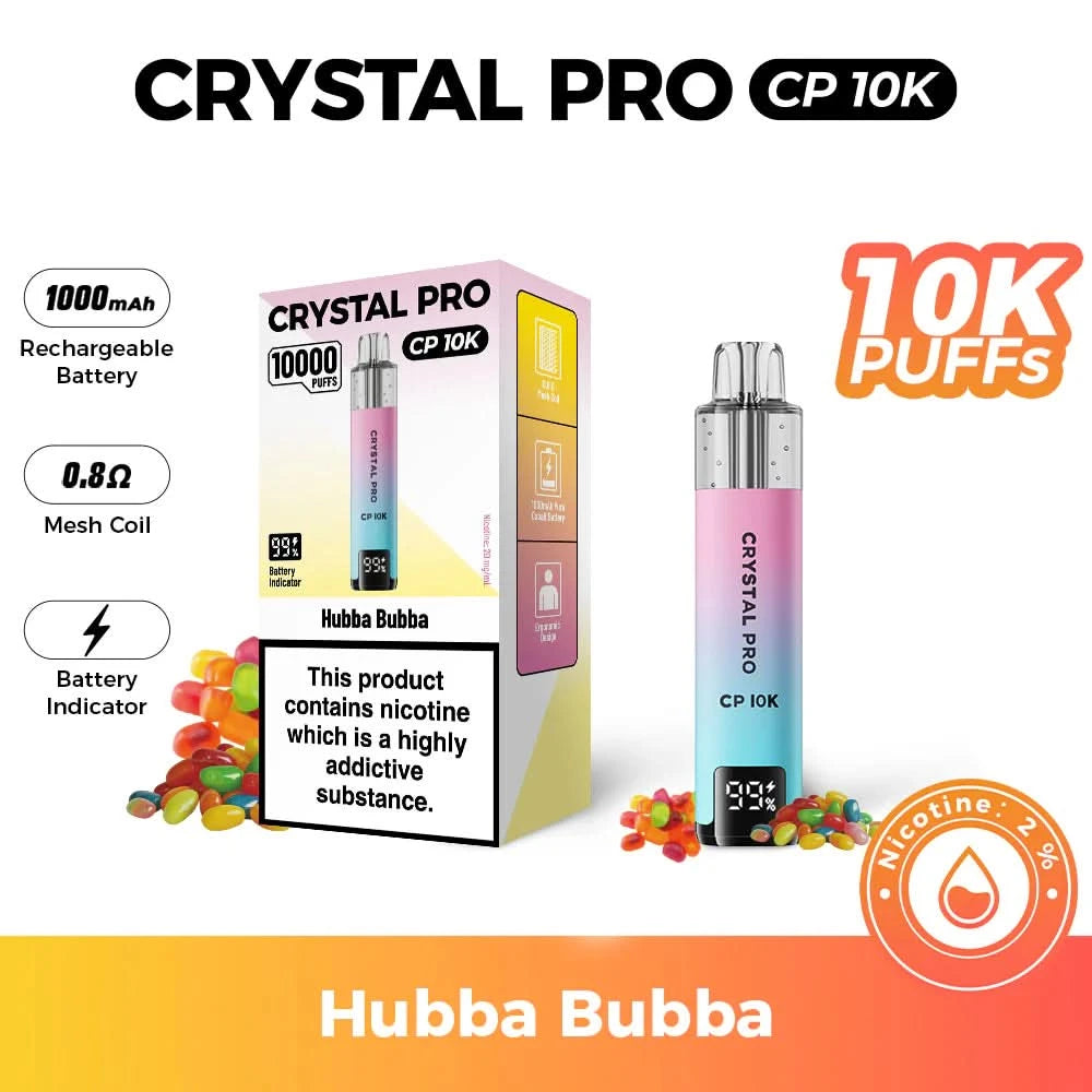 Hubba Bubba Crystal Pro CP 10K vape device 