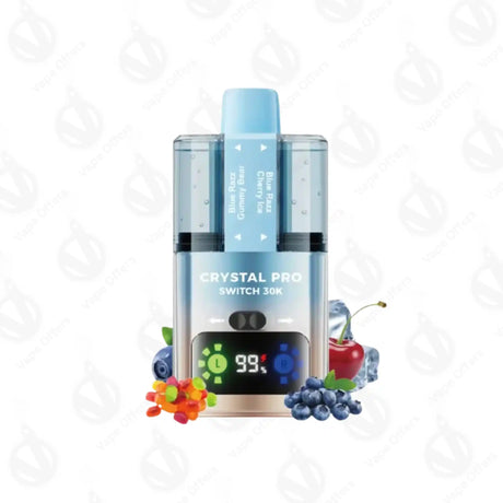 Crystal Pro Switch 30K Blue Razz Gummy Bear & Blue Razz Cherry Ice Vape Kit