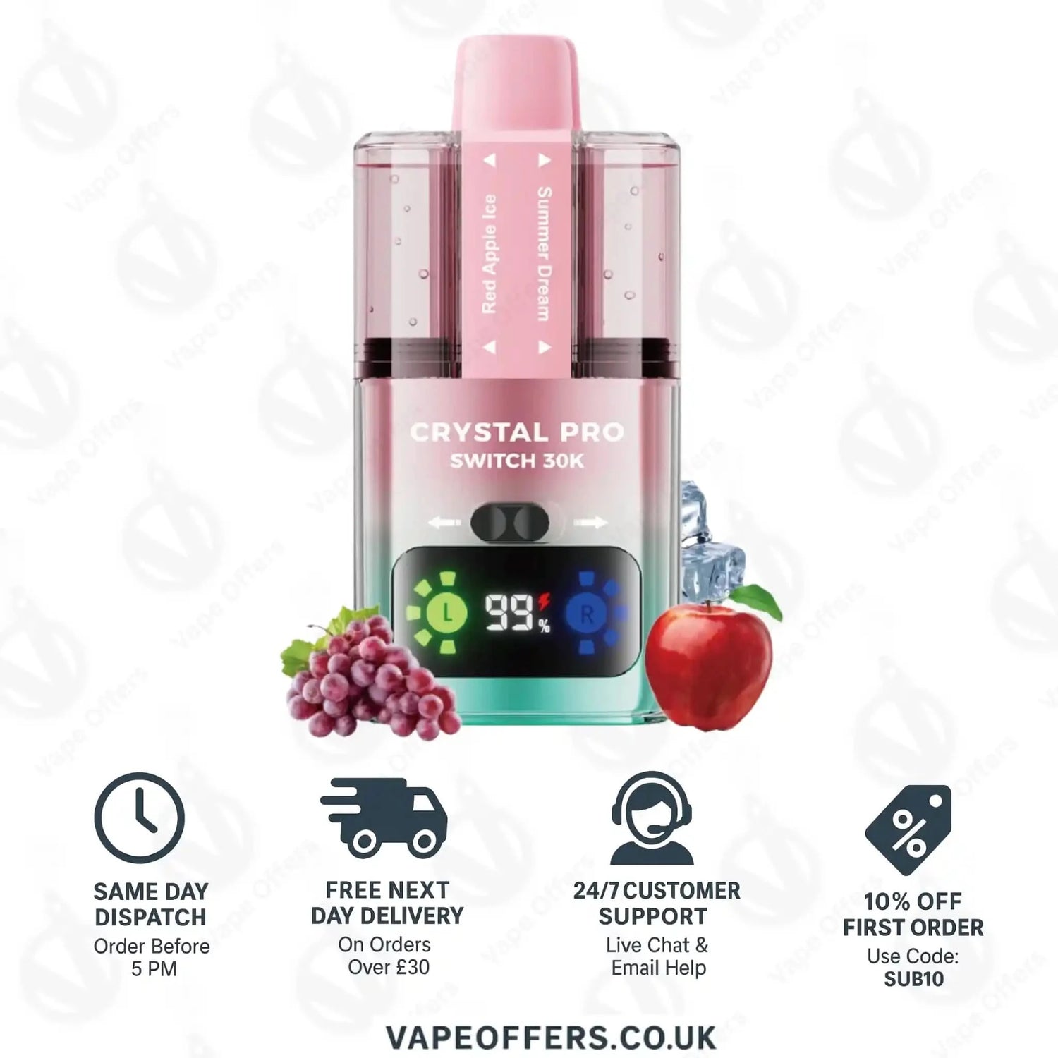 Crystal Pro Switch 30K – Red Apple Ice & Summer Dream 