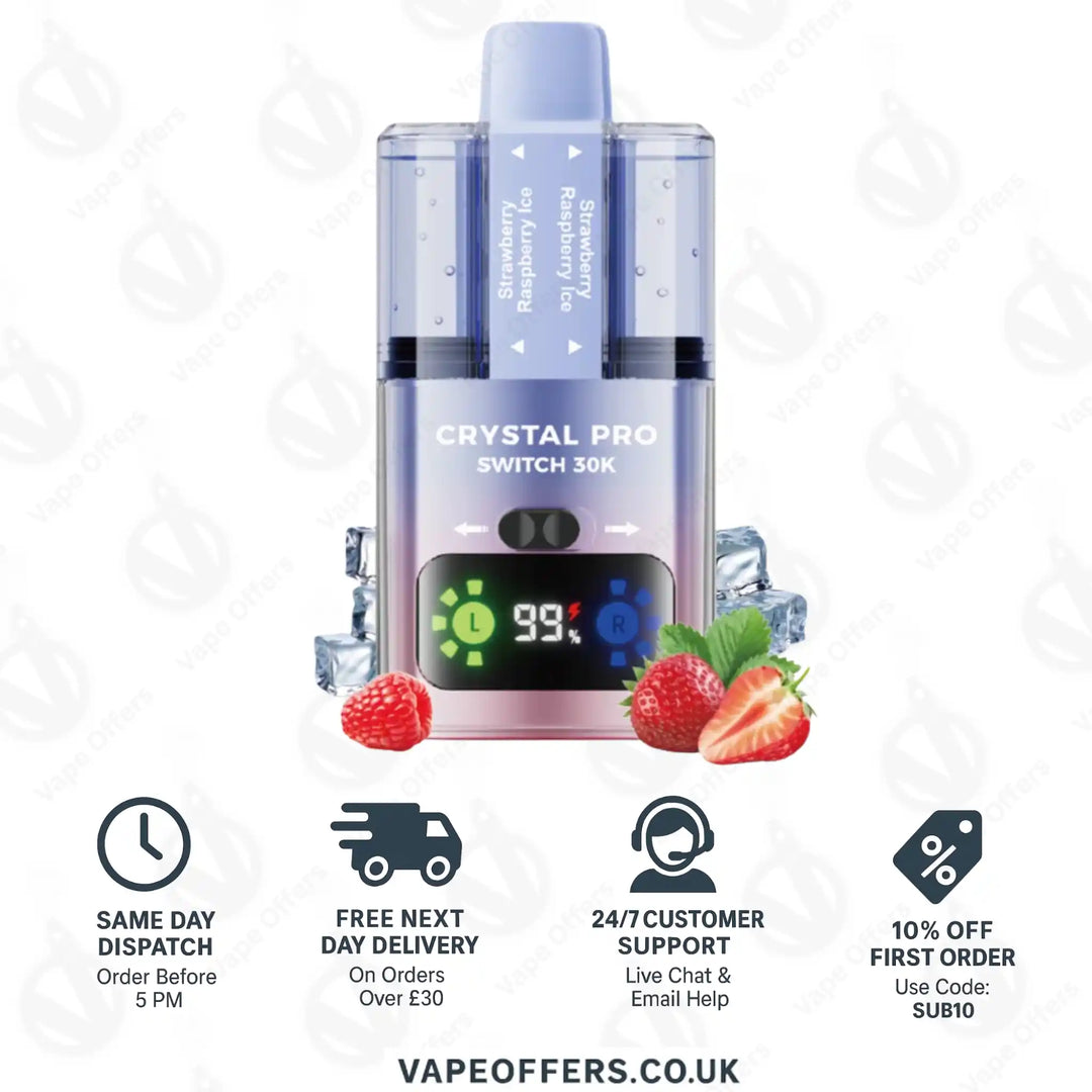 Crystal Pro Switch 30K – Strawberry Raspberry Ice & Strawberry Raspberry Ice