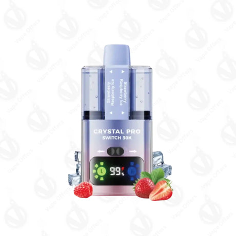 Crystal Pro Switch 30K Strawberry Raspberry Ice & Strawberry Raspberry Ice Vape Kit