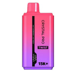 Load image into Gallery viewer, Crystal Pro Twist 15000 - Juicy Raspberries &amp; Juicy Peach
