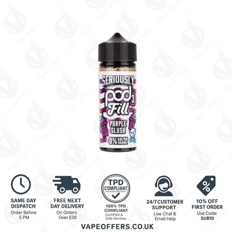 Doozy’s Seriously Pod Fill 3 Purple Slush 100ml Shortfill