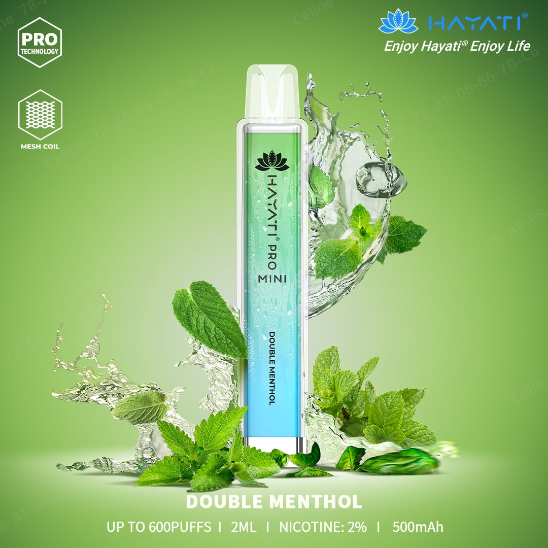 Double Menthol Hayati Pro Mini 600 Puffs