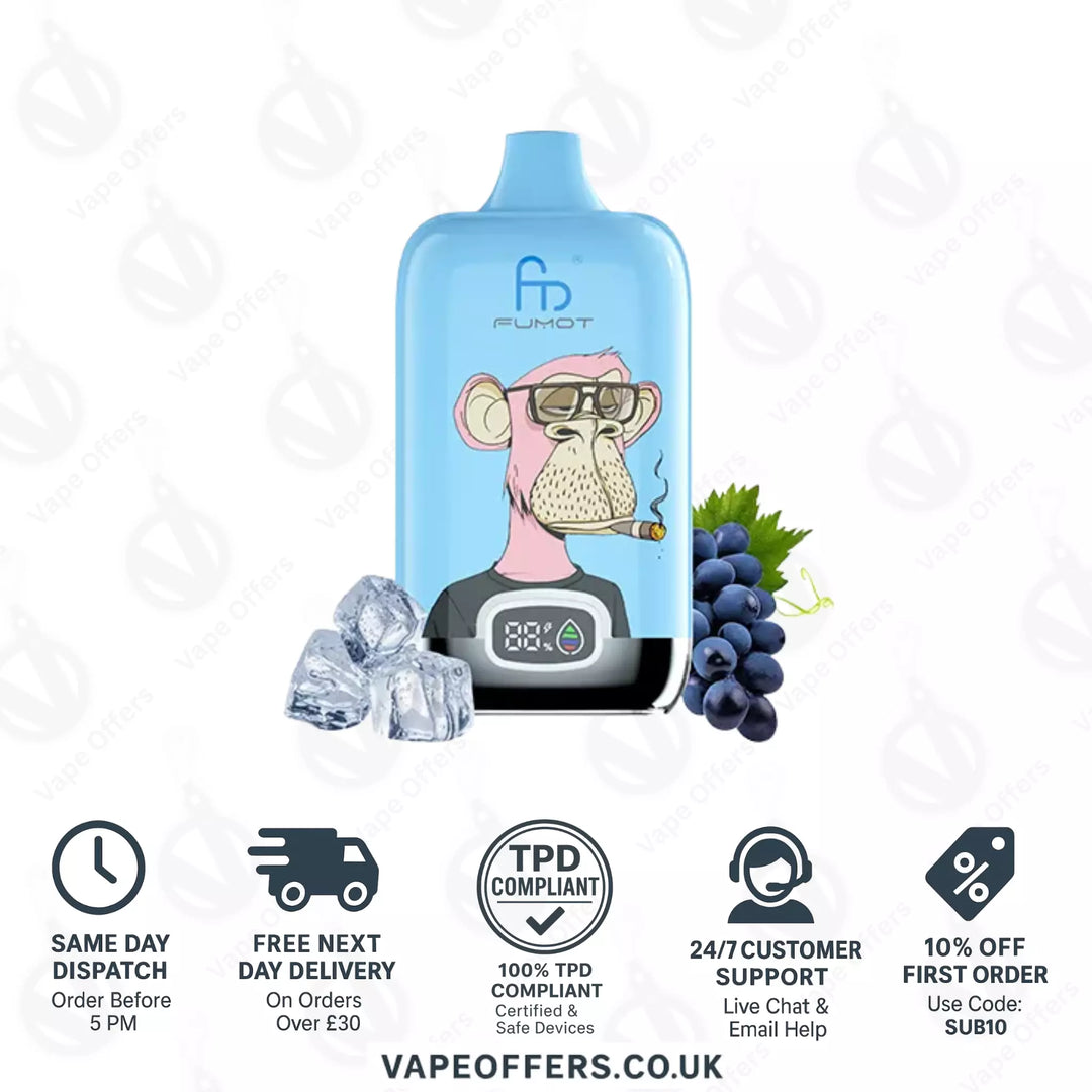 Dr Blue Fumot Digital Box 12000 Puffs  Vape