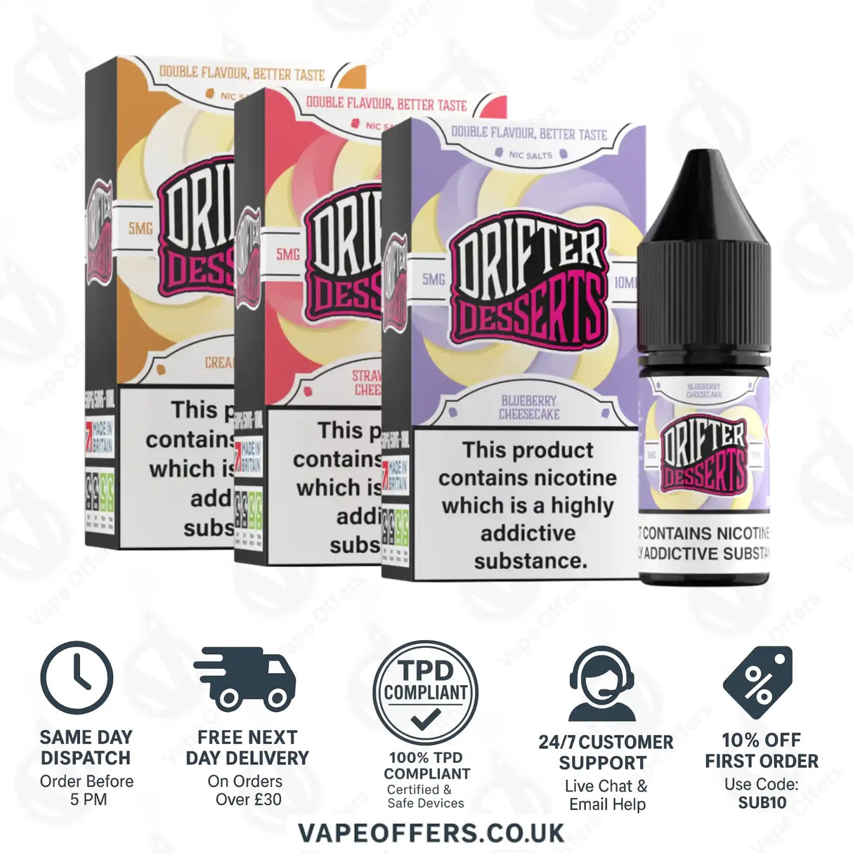 Drifter Dessert 10ml Nic Salt 