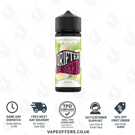 Drifter Desserts 100ml Shortfill Apple Pie