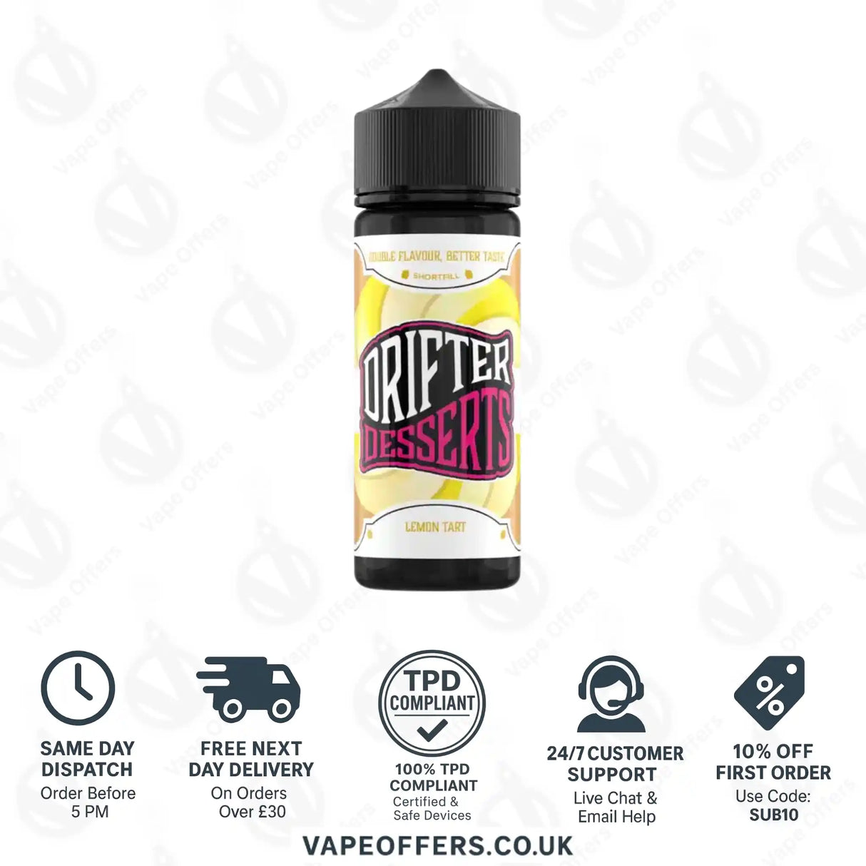 Drifter Desserts 100ml Shortfill Lemon Tart