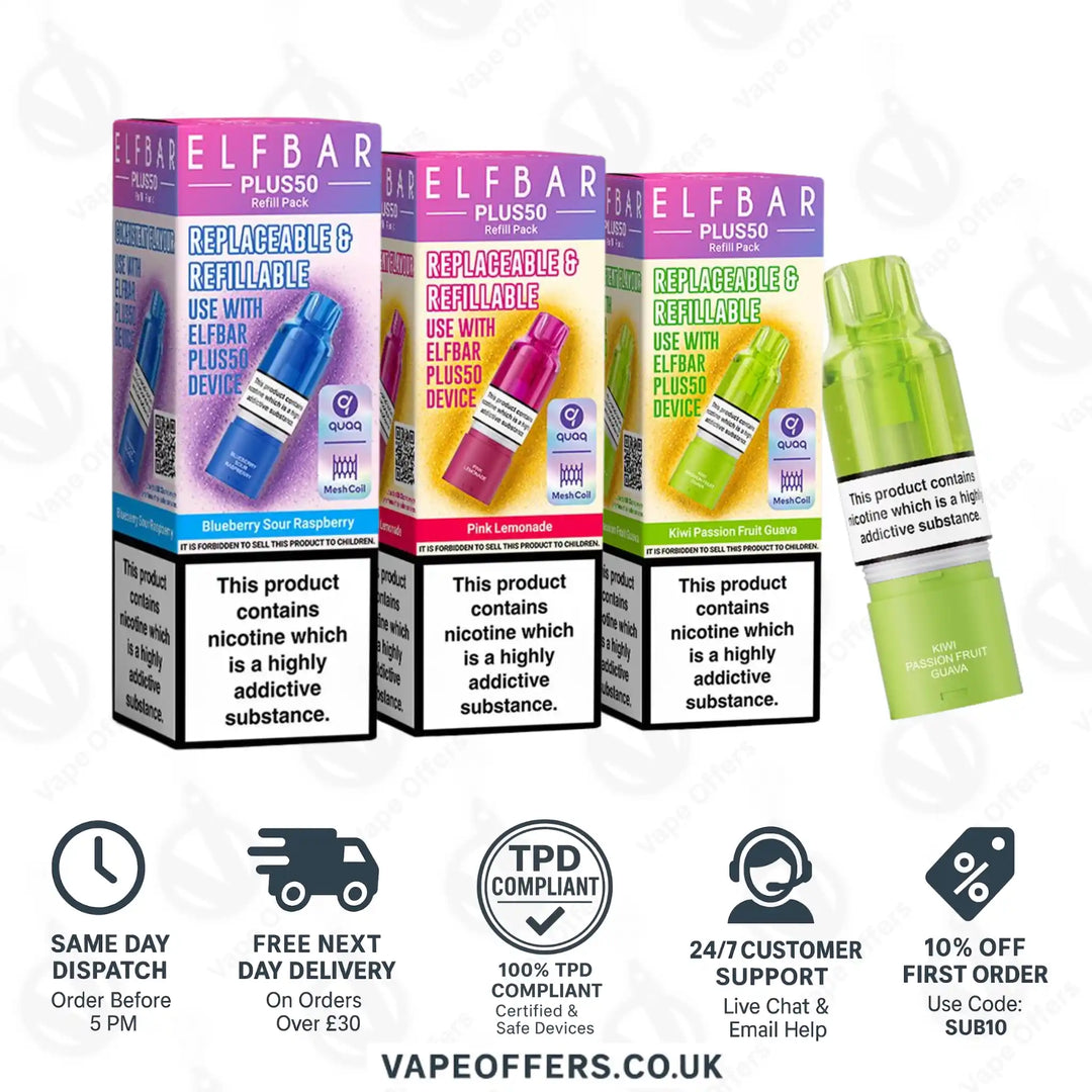 ELFBAR Plus 50 Prefilled Pods 
