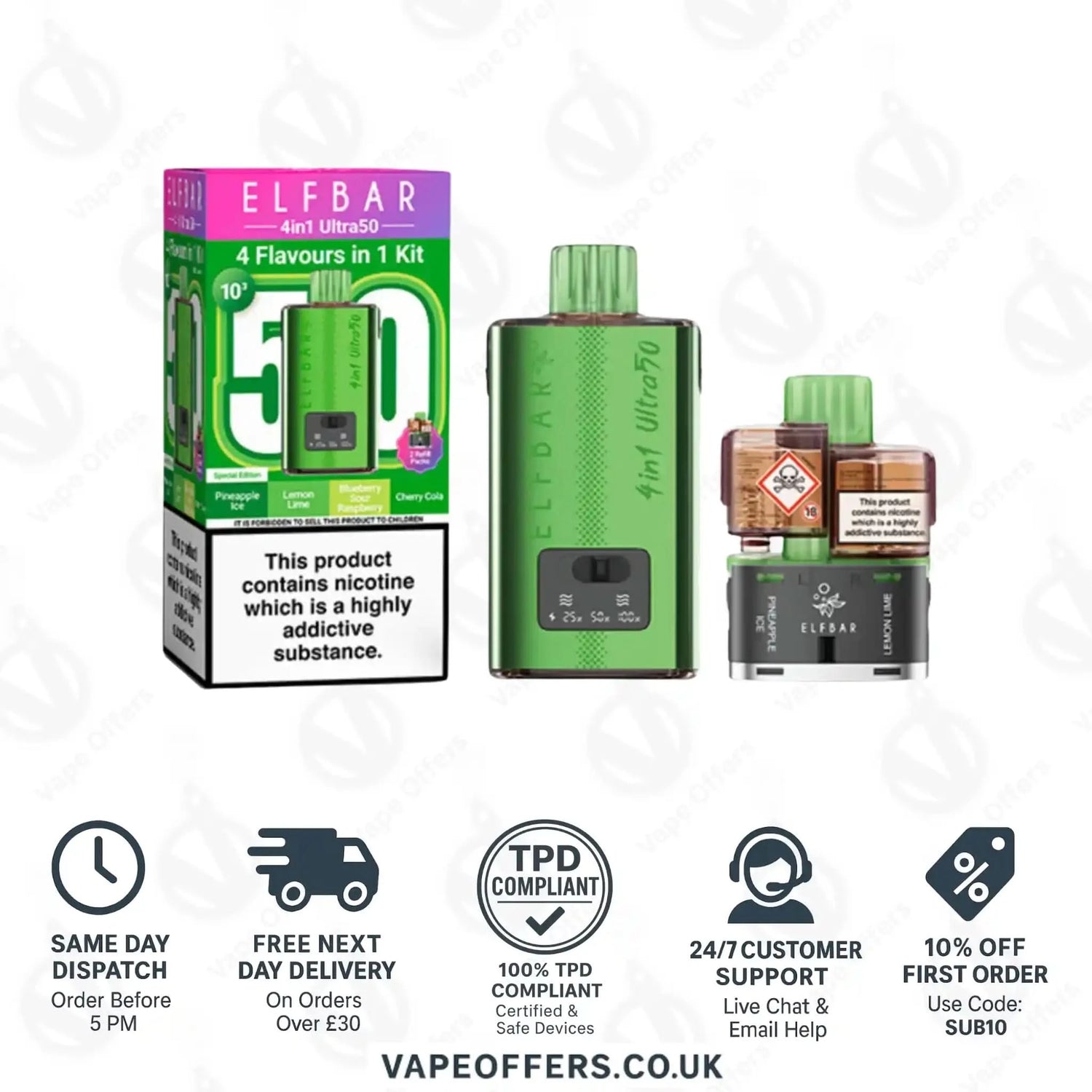 Elf Bar 4-in-1 Ultra 50 Prefilled Pod Kit Special Edition 