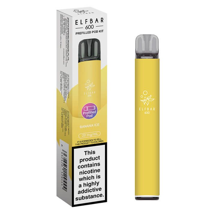 Elf Bar 600 Prefilled Pod Vape Kits - Banana Ice 