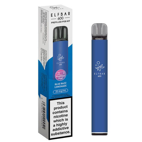 Elf Bar 600 Prefilled Pod Vape Kits - Bue Razz Lemonade 