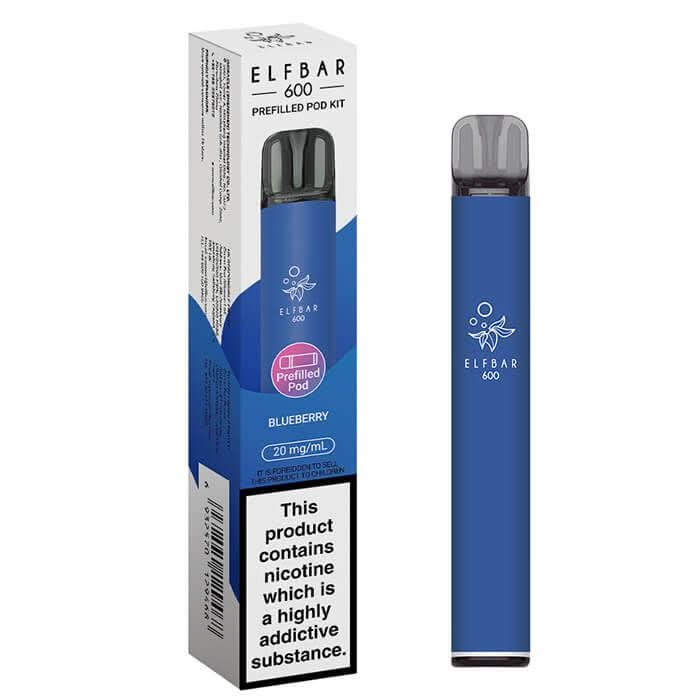Elf Bar 600 Prefilled Pod Vape Kits Blueberry  