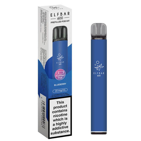 Elf Bar 600 Prefilled Pod Vape Kits Blueberry 