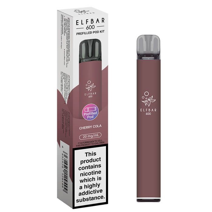 Elf Bar 600 Prefilled Pod Vape Kits Cherry Cola 