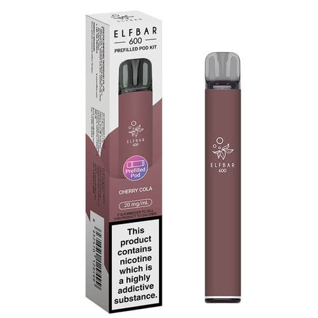 Elf Bar 600 Prefilled Pod Vape Kits Cherry Cola 