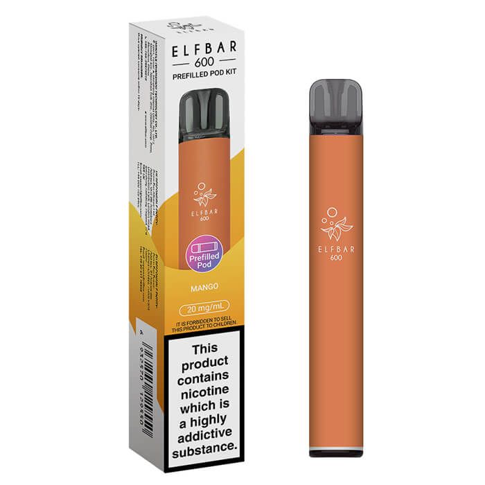 Elf Bar 600 Prefilled Pod Vape Kits Mango 