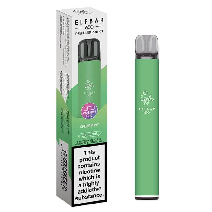 Elf Bar 600 Prefilled Pod Vape Kit SPARE Mint 