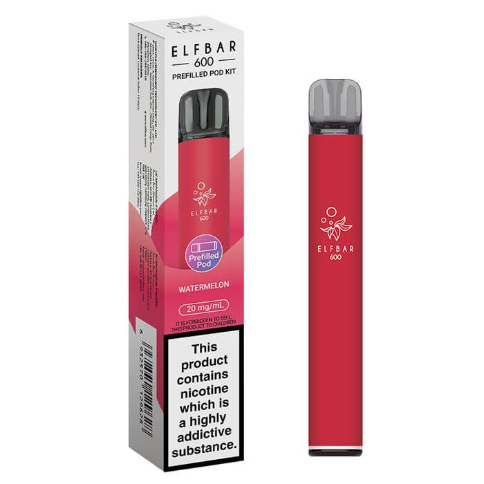 Elf Bar 600 Prefilled Pod Vape Kit  Watermelon