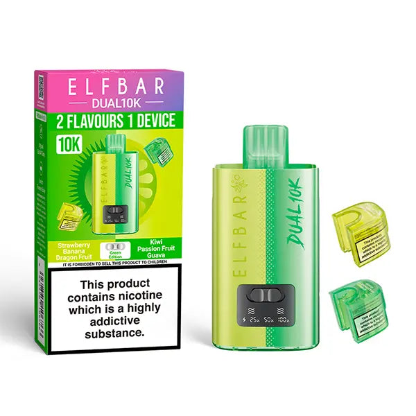 Elf Bar Dual 10K Prefilled Pod Kit Green Edition