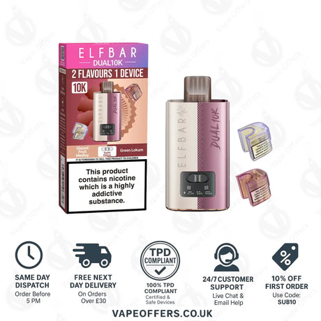 Elf Bar Dual 10K Prefilled Vape Pod Kit Exotic Edition