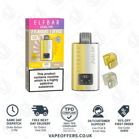 Elf Bar Dual 10K Prefilled Vape Pod Kit Summer Edition