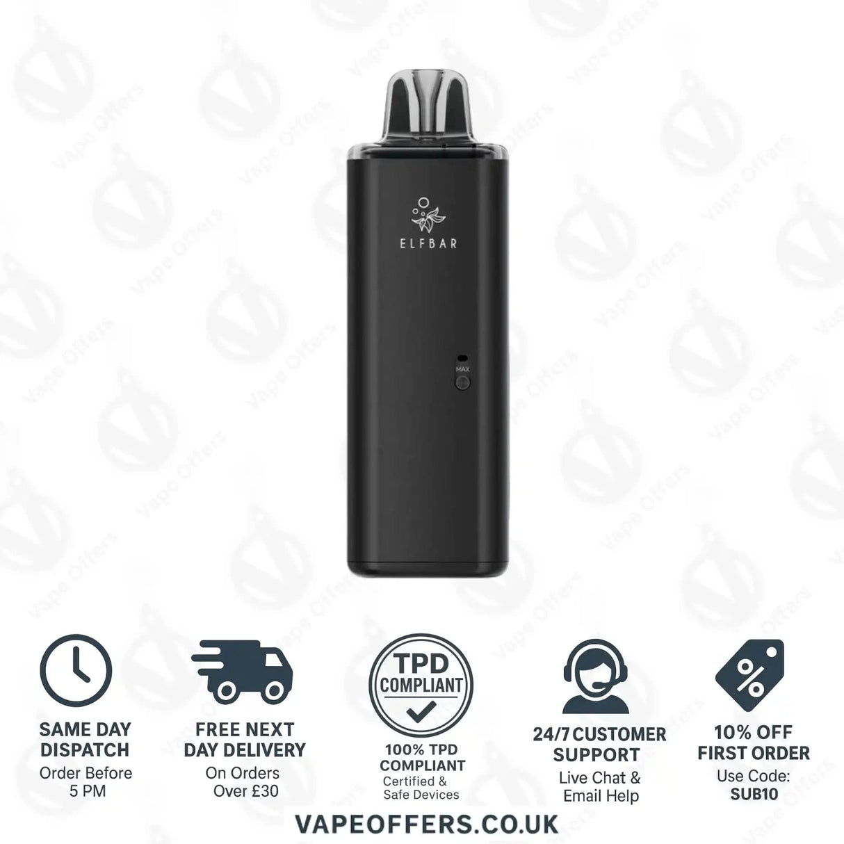 Elf Bar ELFX Mega Pod Kit Black