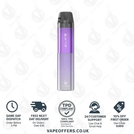 Elf Bar ELFX Pod Vape Kit Purple