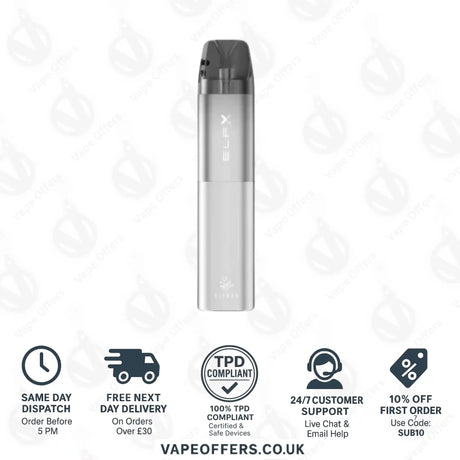 Elf Bar ELFX Pod Vape Kit Silver