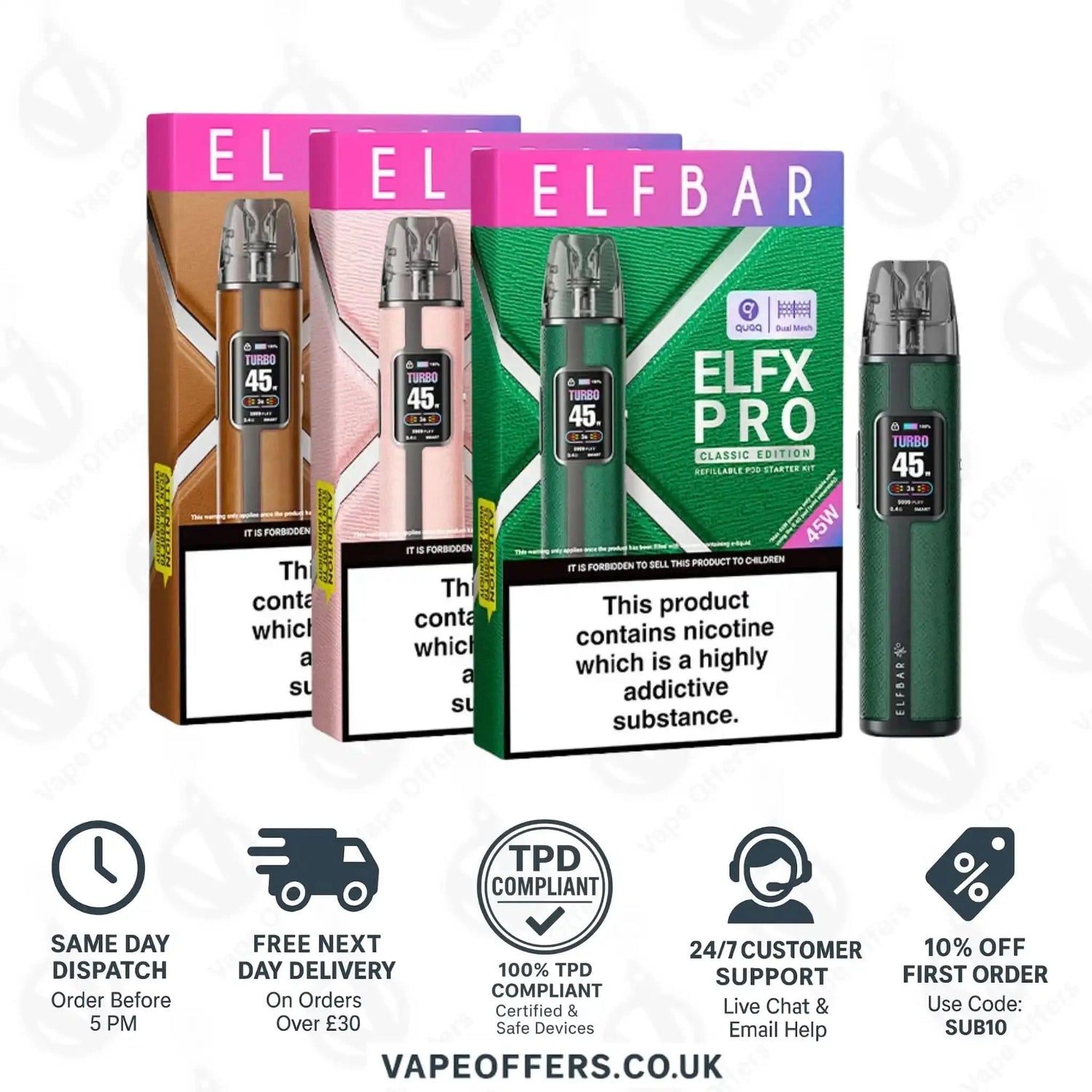 Elf Bar Elfx Pro Classic Edition Pod Vape Kit  