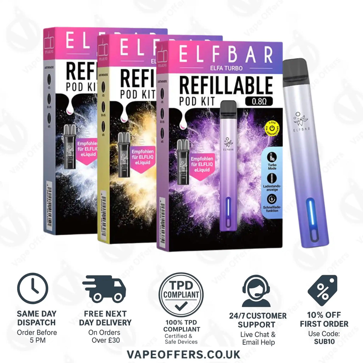 Elfa Turbo Refillable Vape Pod Kit 
