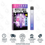 Elfa Turbo Refillable Vape Pod Kit Aurora Purple