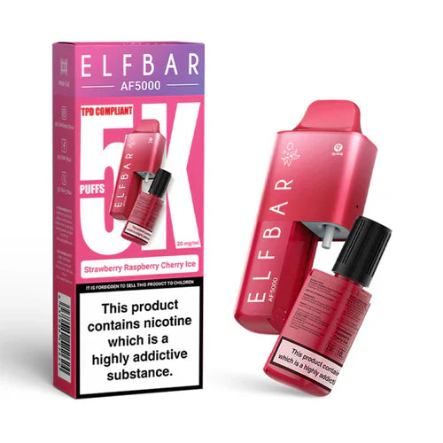 ELFBAR AF5000 Prefilled Kit Strawberry Raspberry Cherry Ice 