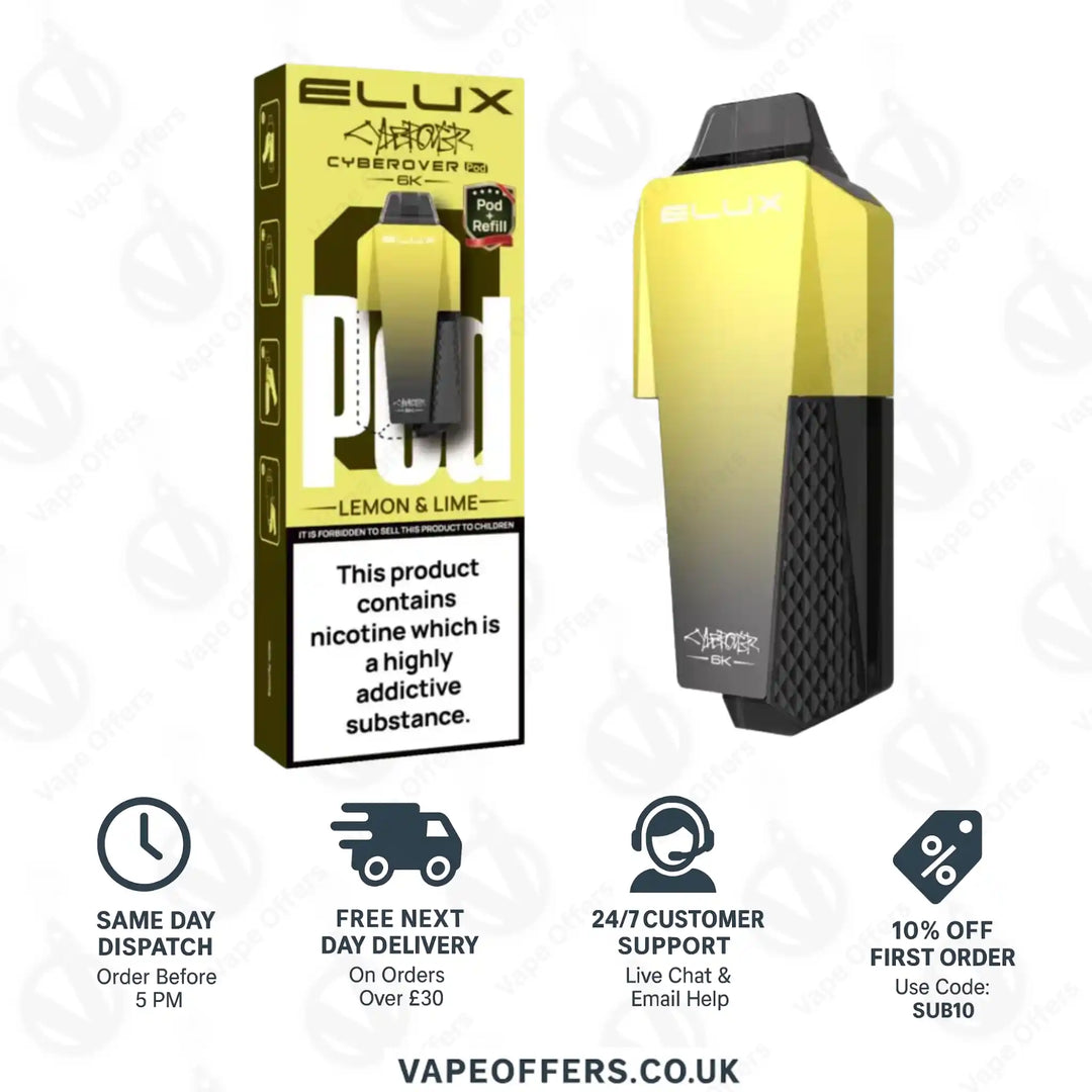 Elux Cyberover 6K Lemon & Lime Prefilled Pod