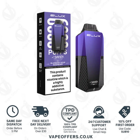 Elux Cyberover 6k Prefilled Pod Kit Blueberry Sour Raspberry