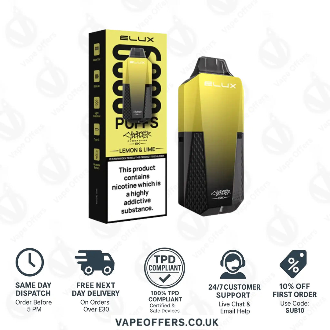 Elux Cyberover 6k Prefilled Pod Kit Lemon & Lime