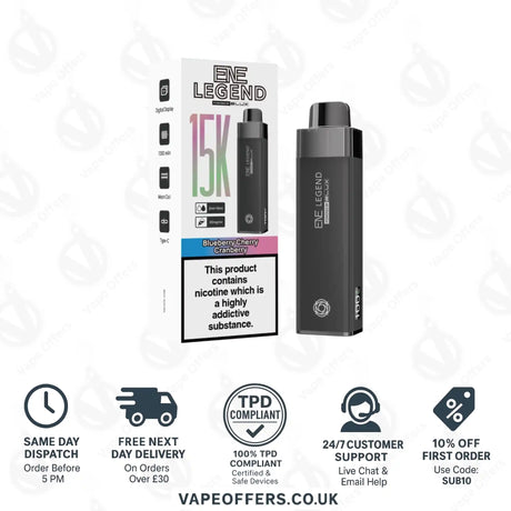 Elux ENE Legend 15k Prefilled Pod Kit Blueberry Cherry Cranberry 