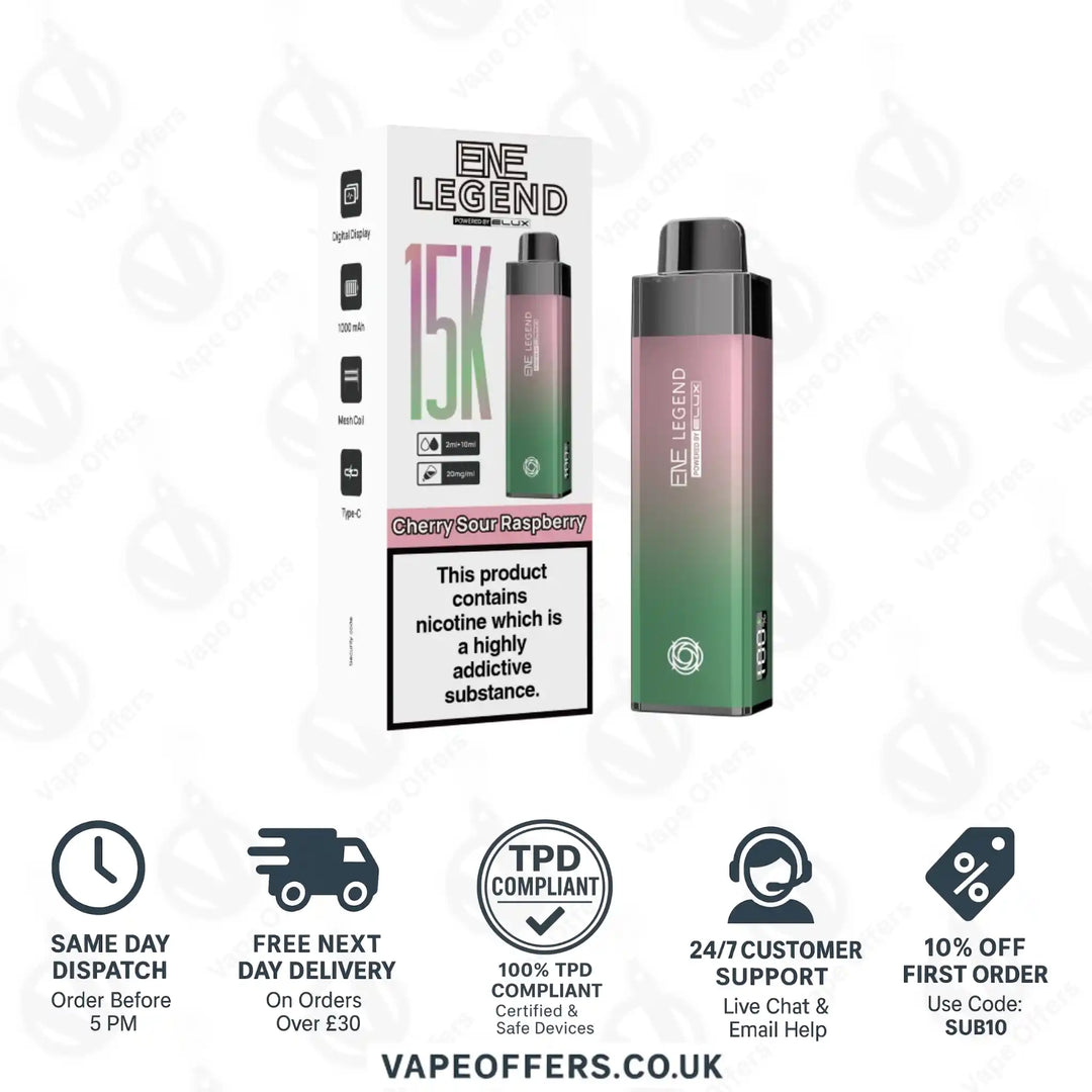 Elux ENE Legend 15k Prefilled Pod Kit Cherry Sour Raspberry 