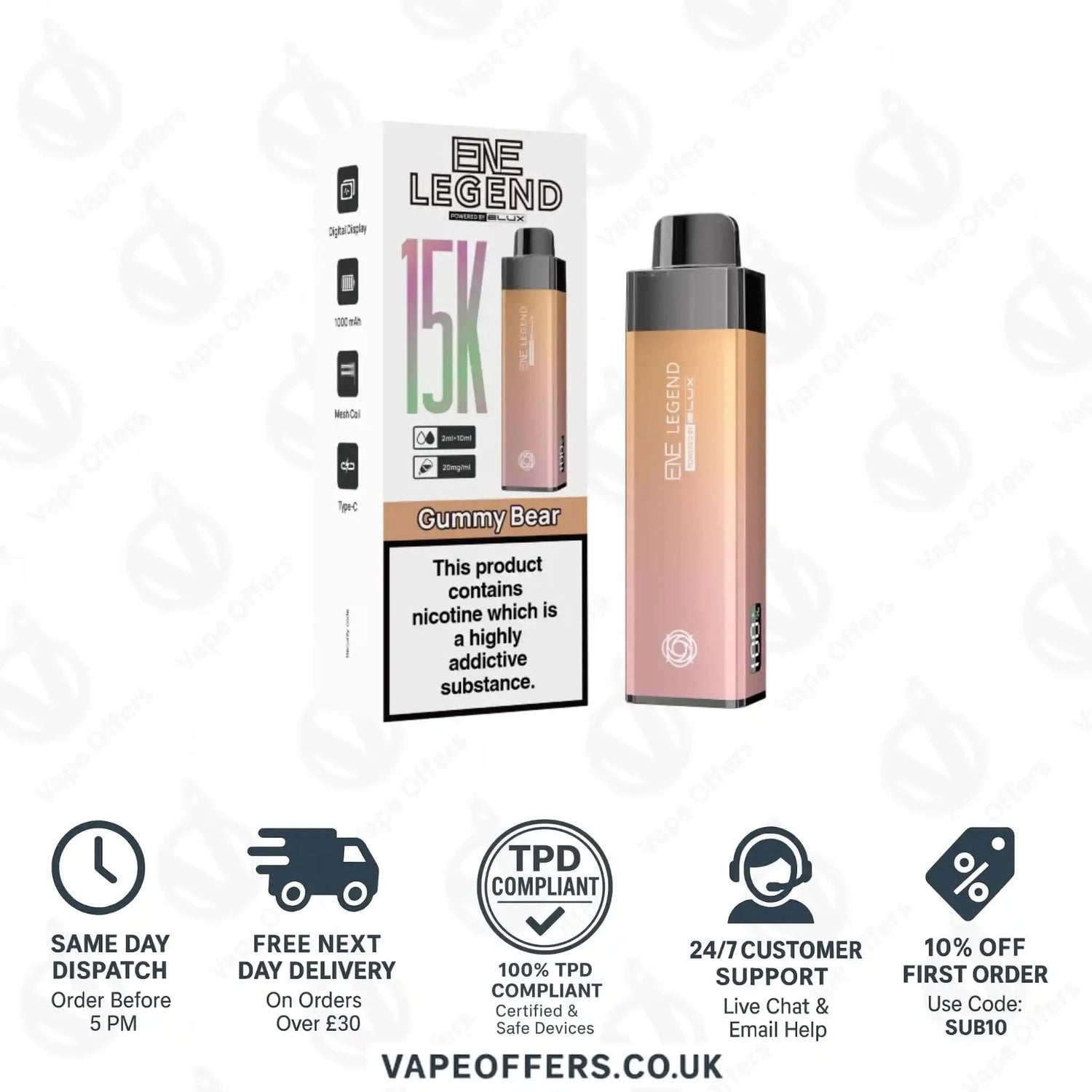 Elux ENE Legend 15k Prefilled Pod Kit Gummy Bear 