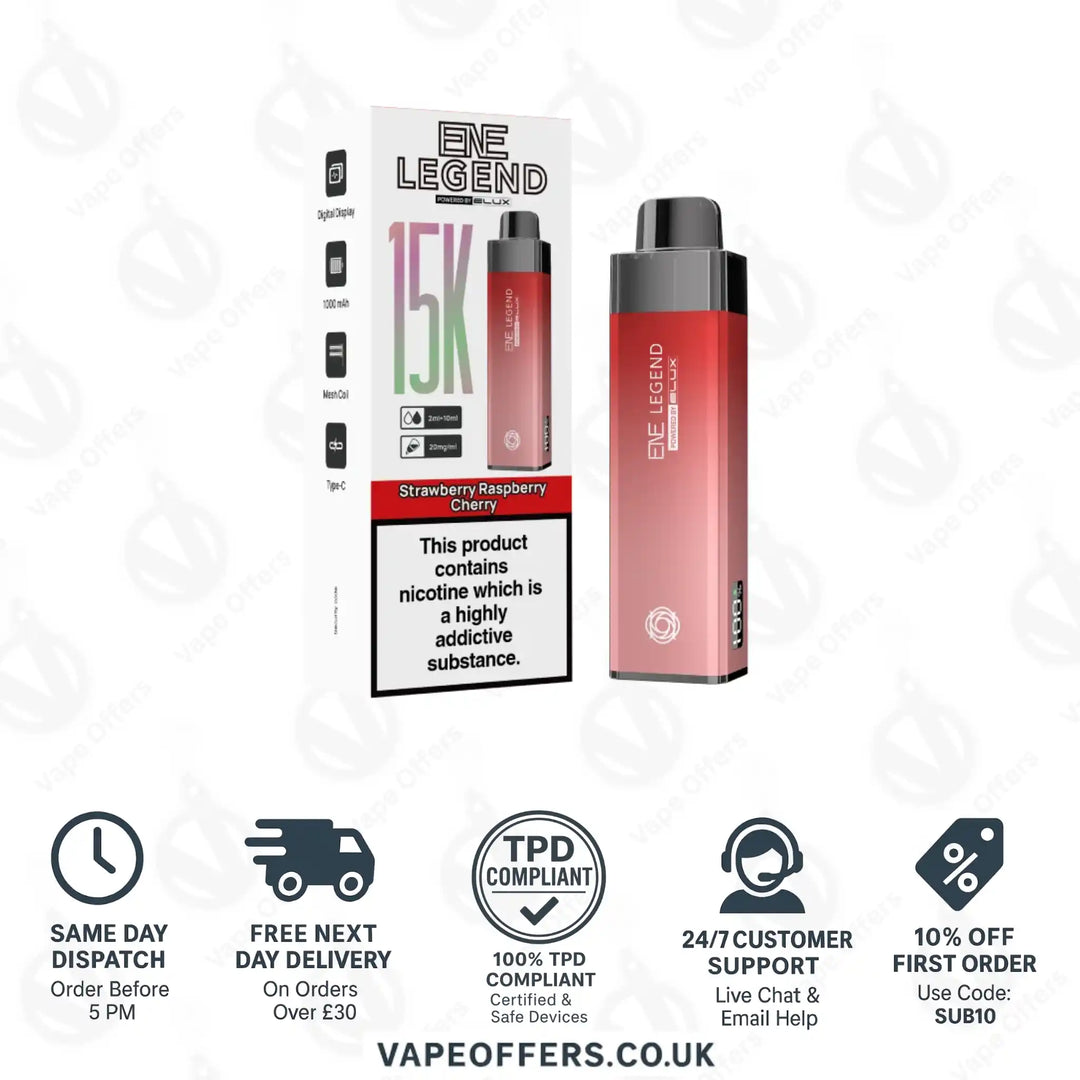 Elux ENE Legend 15k Prefilled Pod Kit Strawberry Raspberry Cherry