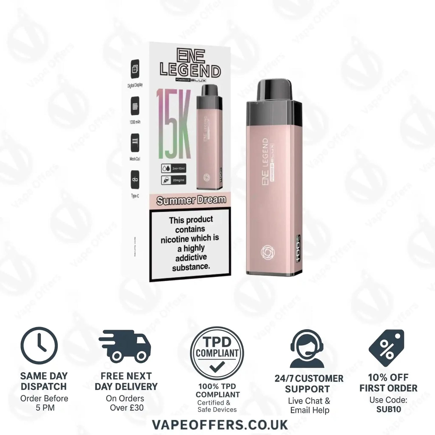 Elux ENE Legend 15k Prefilled Pod Kit Summer Dream 