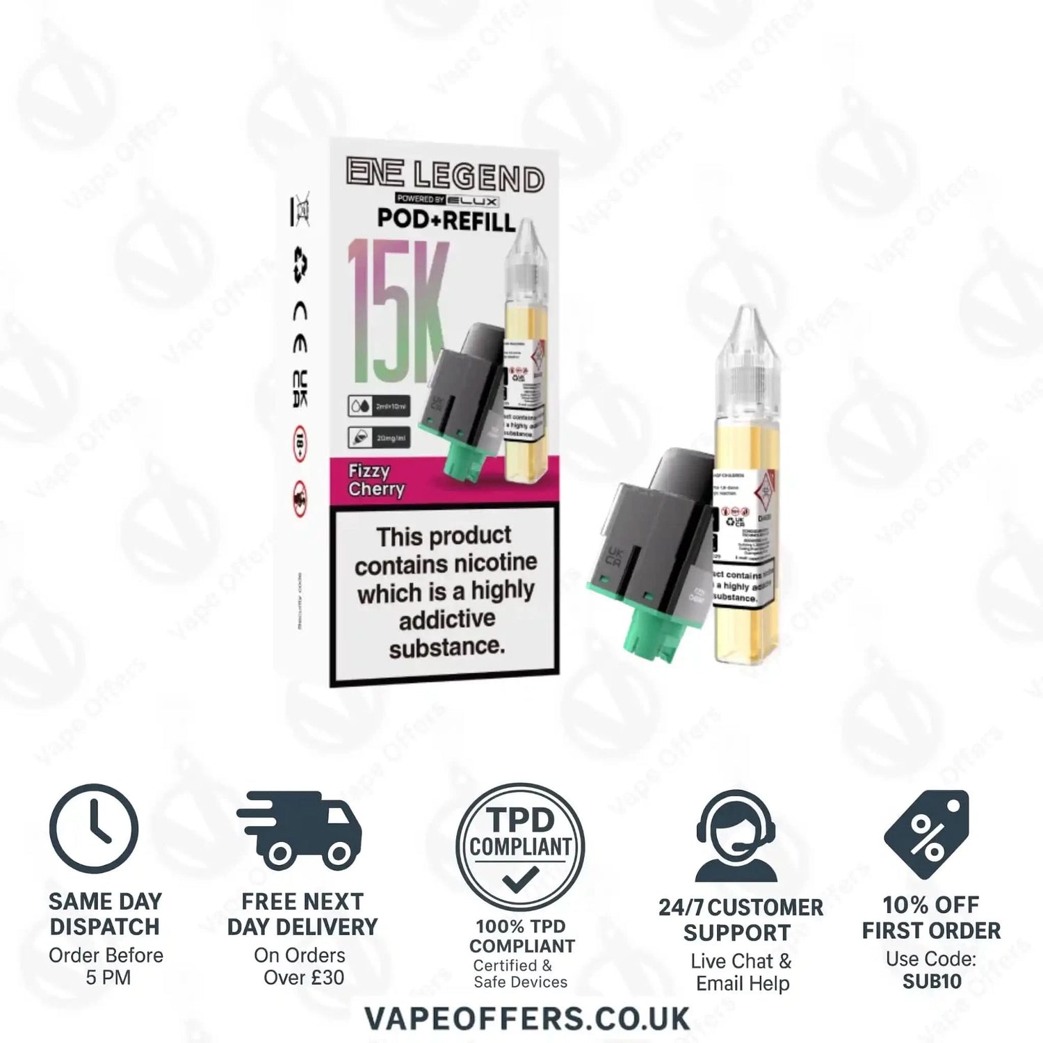 Elux ENE Legend 15k Prefilled Pods Fizzy Cherry 