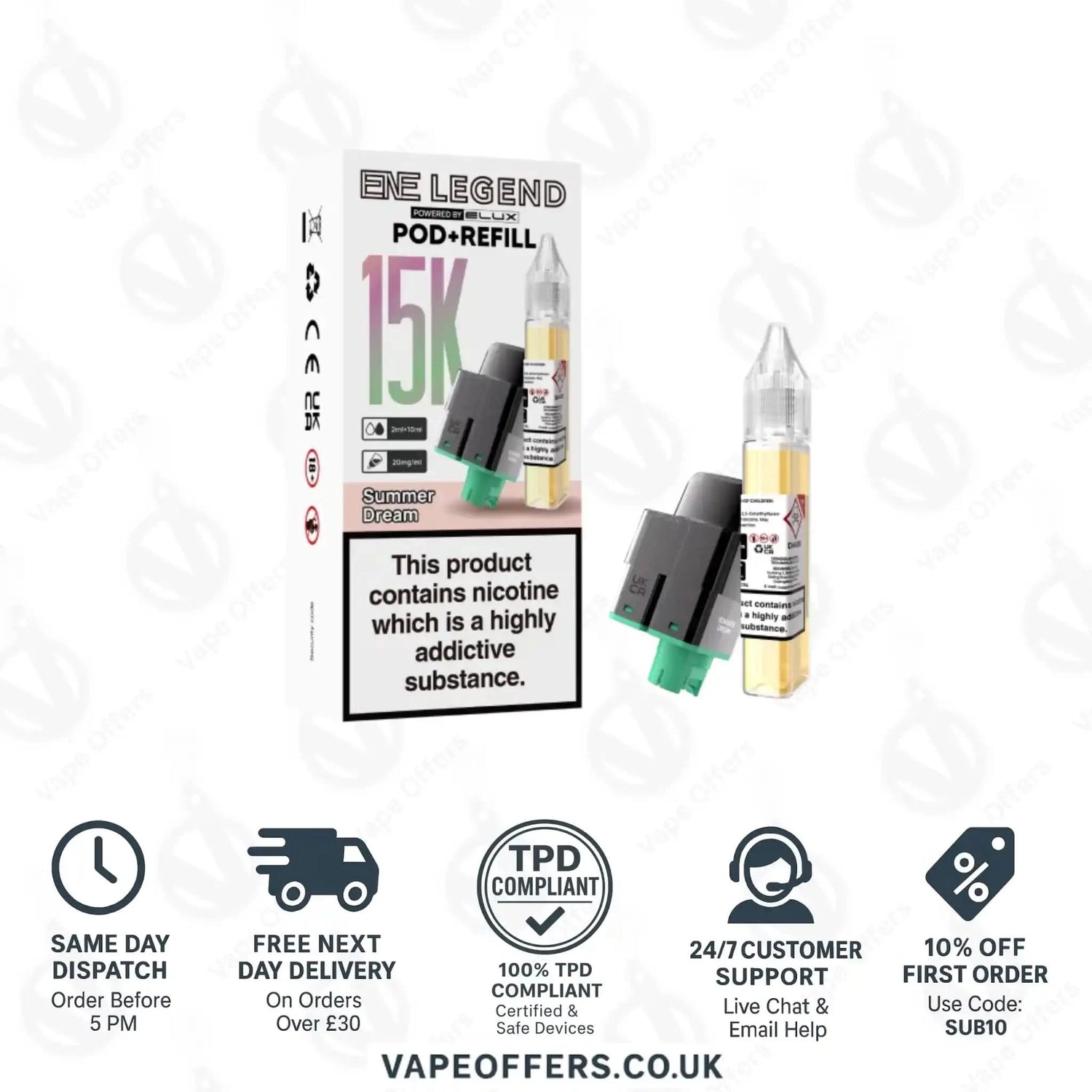 Elux ENE Legend 15k Prefilled Pods Summer Dream 