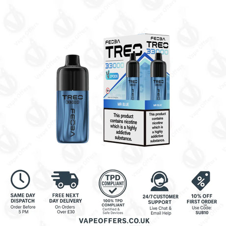FEOBA Treo 33K Prefilled Pod Vape Kit Mr Blue