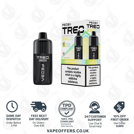 FEOBA Treo 33K Prefilled Pod Vape Kit Sour Pineapple Ice