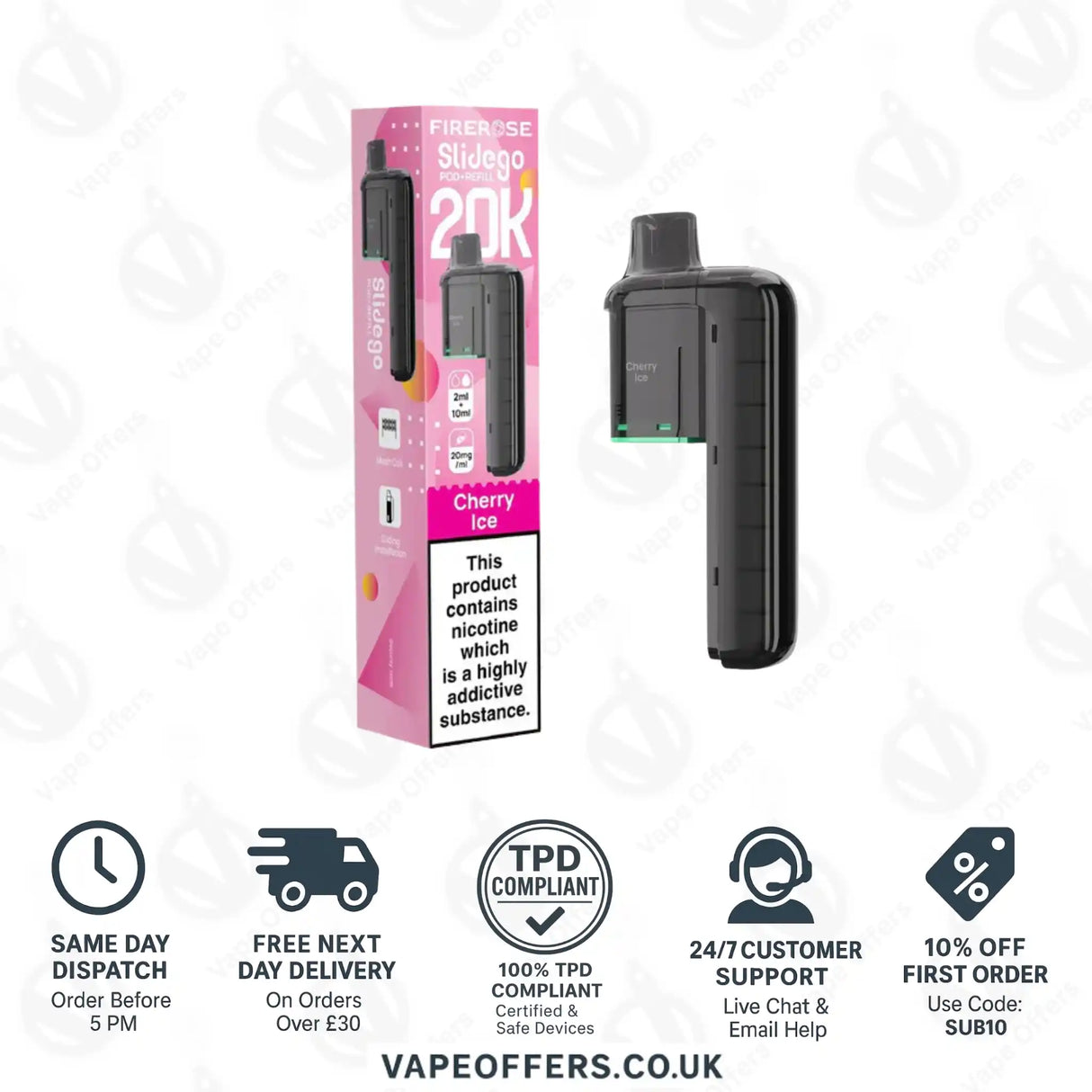 Firerose SlideGo 40K Cherry Ice Prefilled Pod