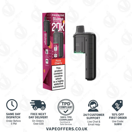 Firerose SlideGo 40K Fizzy Cherry Prefilled Pod