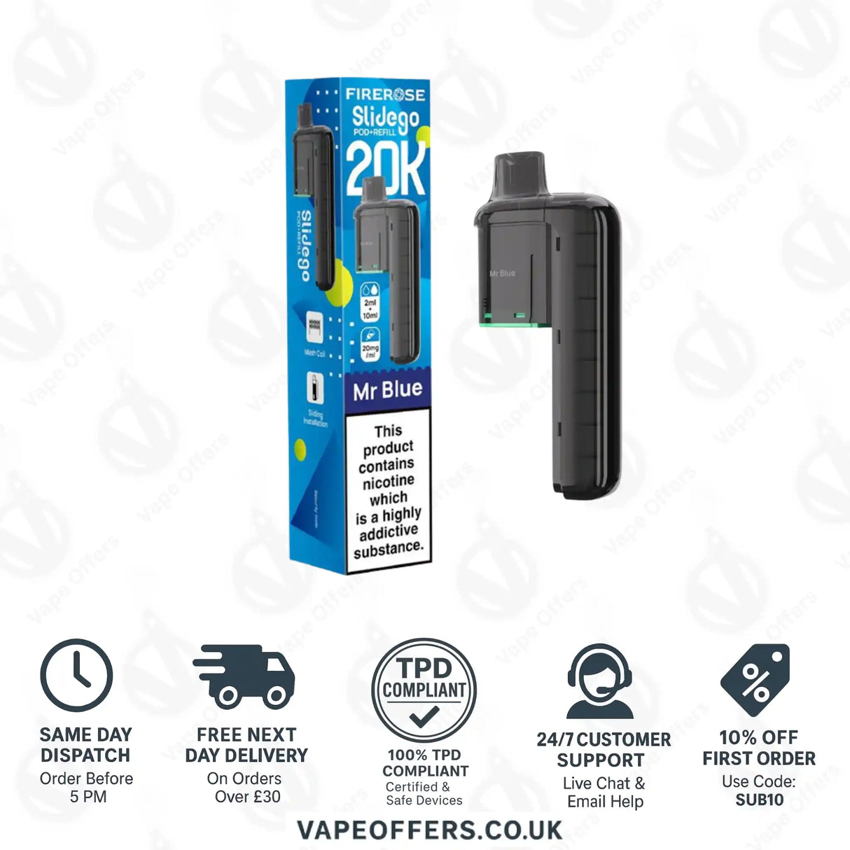 Firerose SlideGo 40K Mr Blue Prefilled Pod